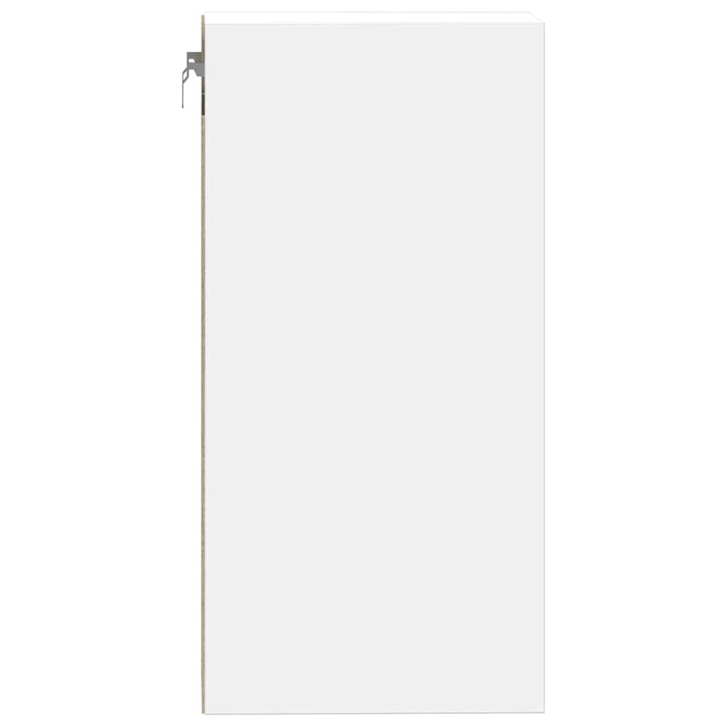 Armoire suspendue blanc 30x29,5x60 cm bois d'ingénierie