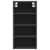 Black hanging cabinet 30x29.5x60 cm engineered wood