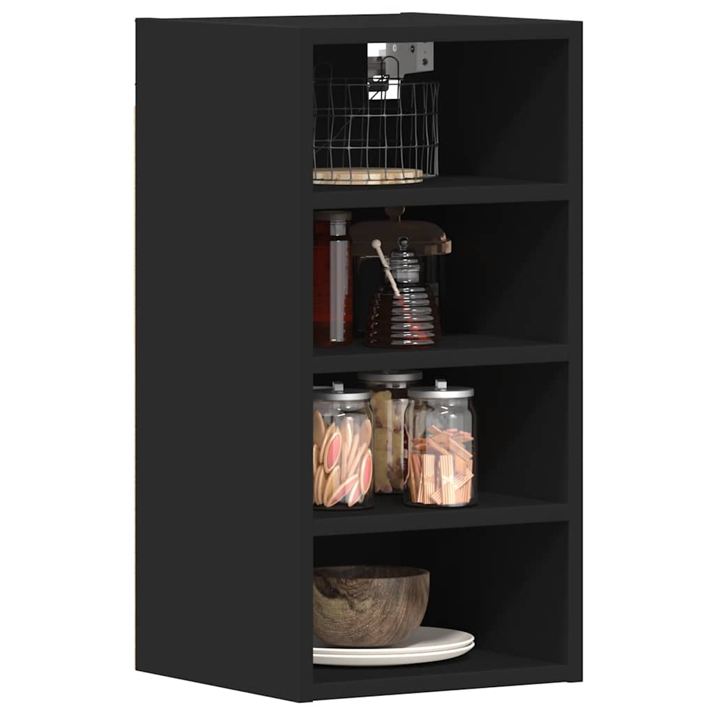 Black hanging cabinet 30x29.5x60 cm engineered wood