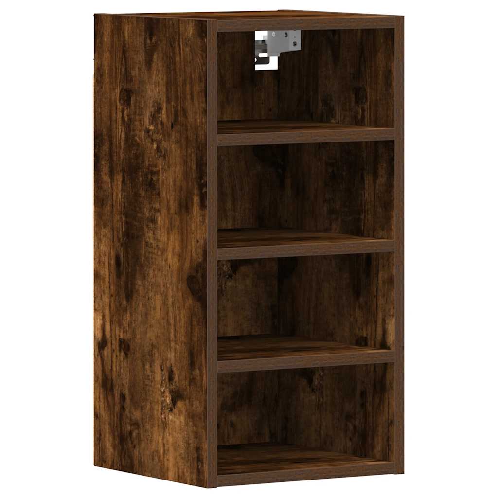 Armoire suspendue chêne fumé 30x29,5x60 cm bois d'ingénierie