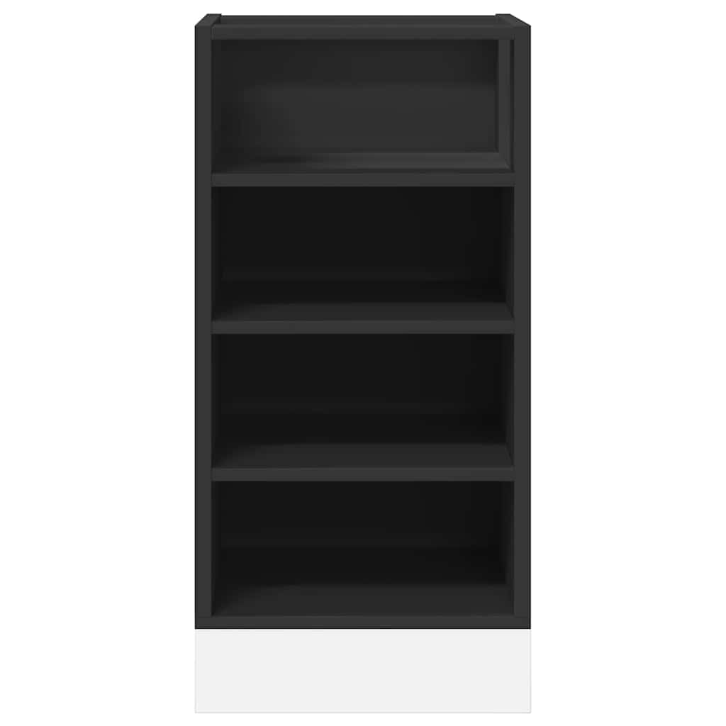 Armoire de plancher noir 40x44,5x81,5 cm bois d'ingénierie