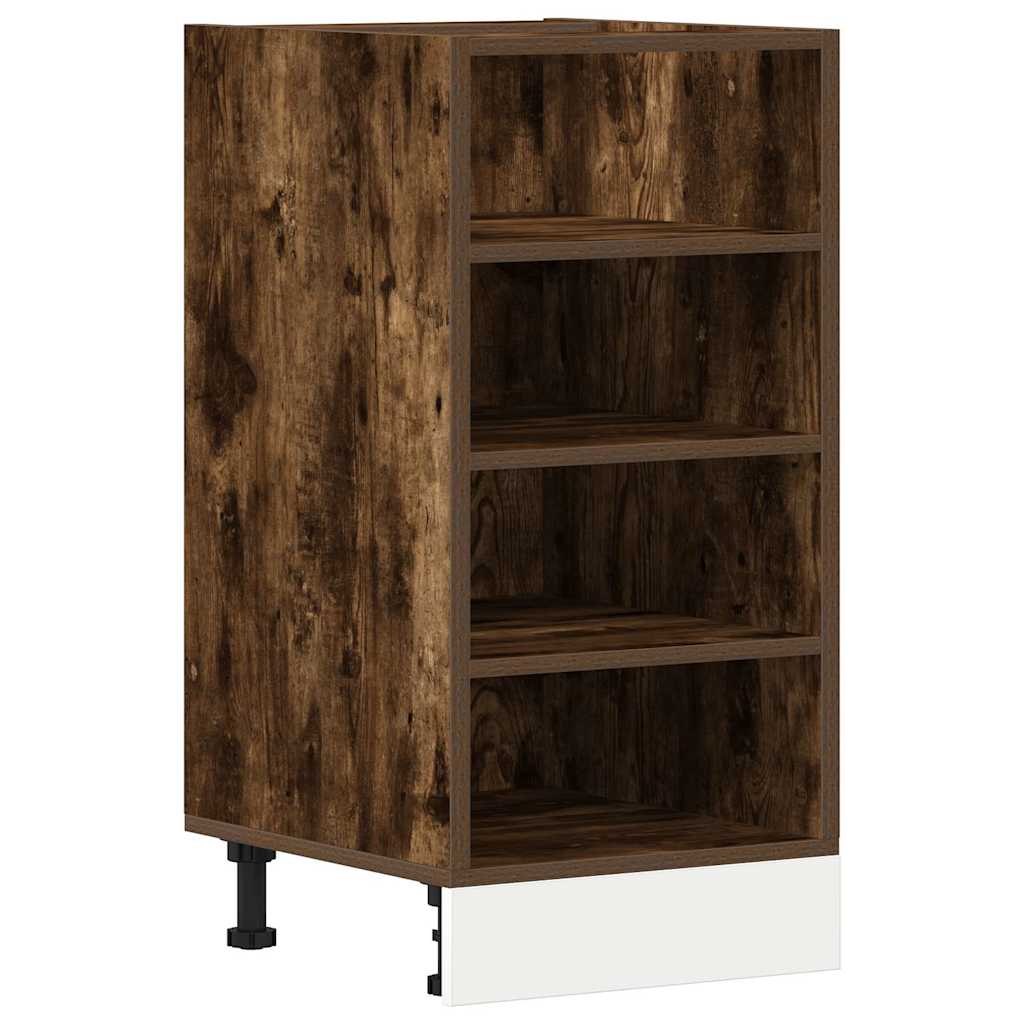 Armoire de plancher chêne fumé 40x44,5x81,5cm bois d'ingénierie