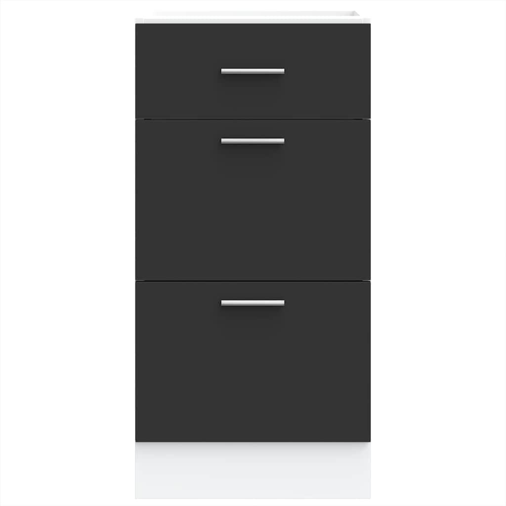 Armoire de plancher noir 40x46x81,5 cm bois d'ingénierie