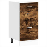 Armoire de plancher chêne fumé 40x46x81,5 cm bois d'ingénierie