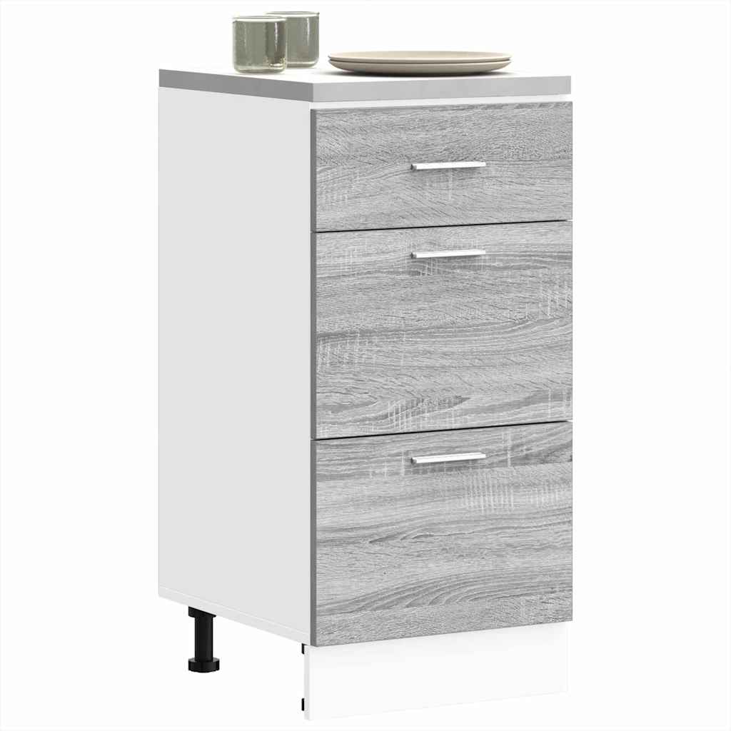 Armoire de plancher sonoma gris 40x46x81,5 cm bois d'ingénierie