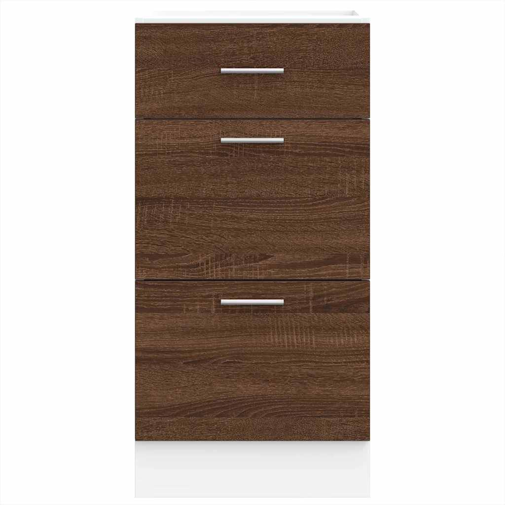 Armoire de plancher chêne marron 40x46x81,5cm bois d'ingénierie