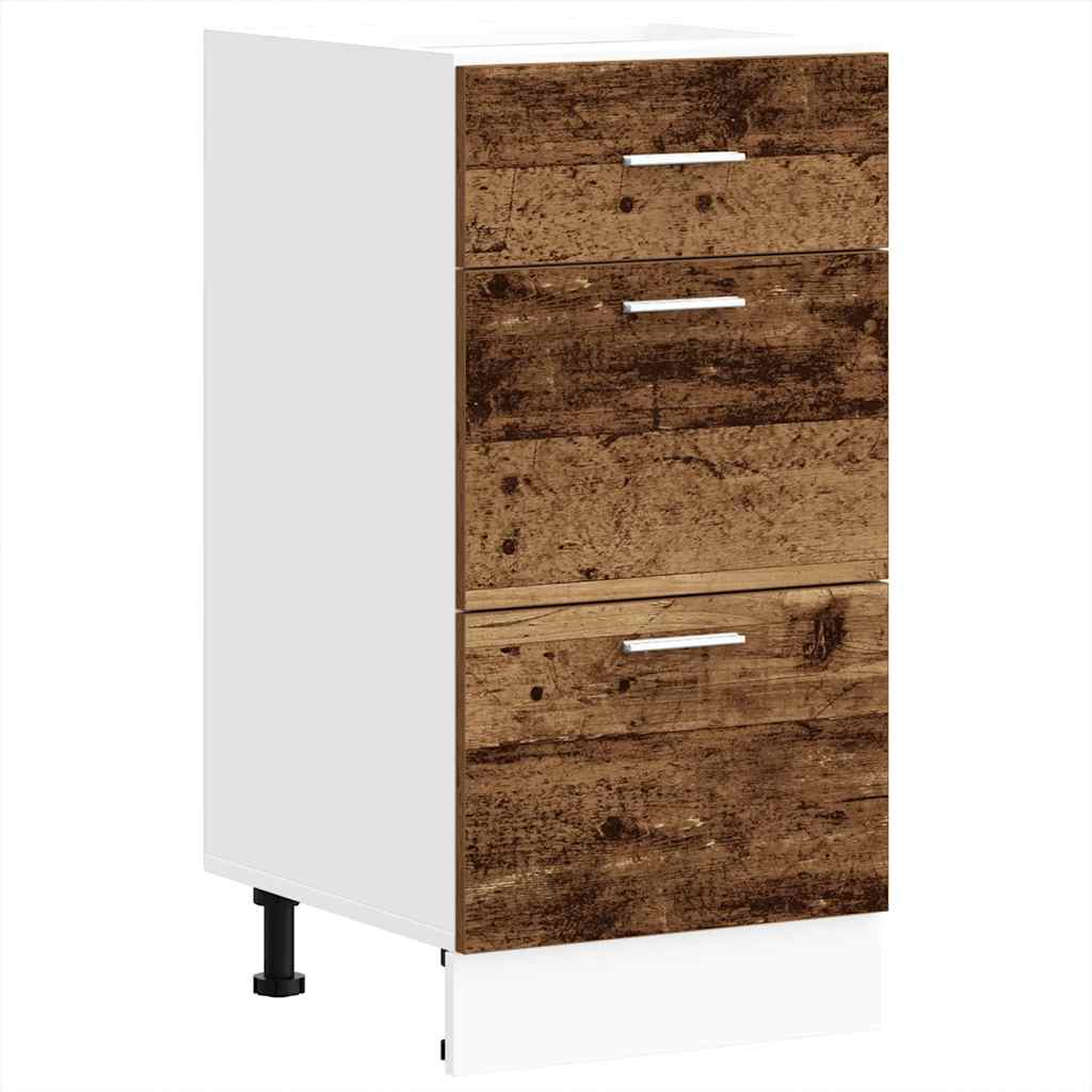 Armoire de plancher vieux bois 40x46x81,5 cm bois d'ingénierie