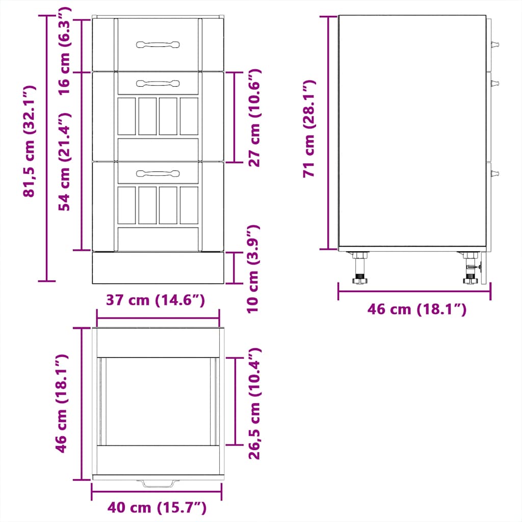 Armoire de cuisine Lucca blanc bois d'ingénierie