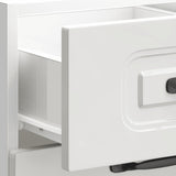 Armoire de cuisine Kalmar blanc brillant bois ingénierie