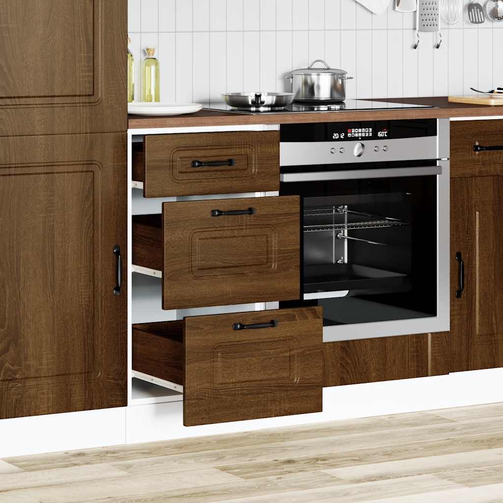 Armoire de cuisine Kalmar chêne marron bois d'ingénierie