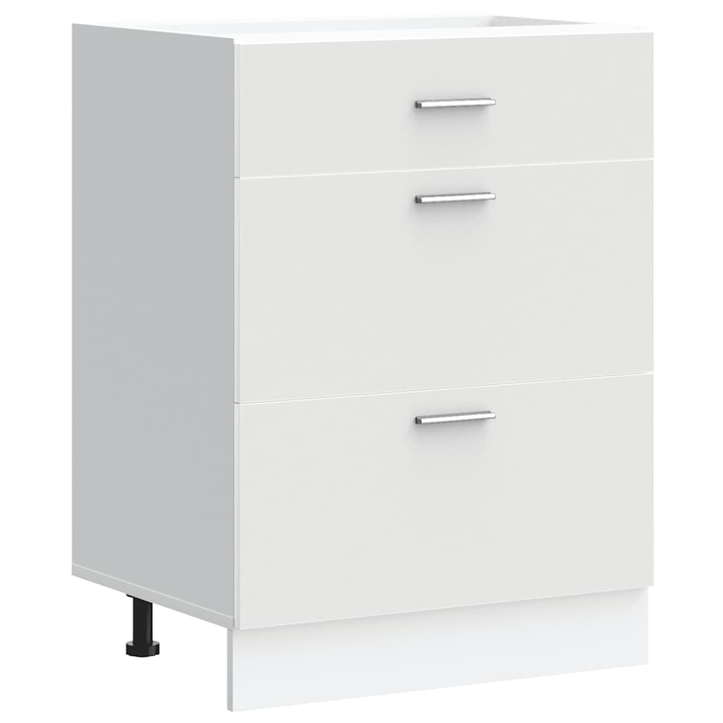 Armoire de cuisine blanc bois d'ingénierie