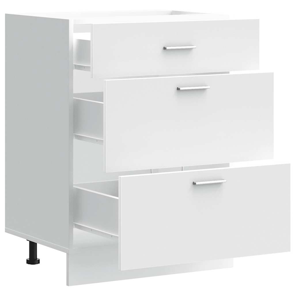 Armoire de cuisine blanc bois d'ingénierie