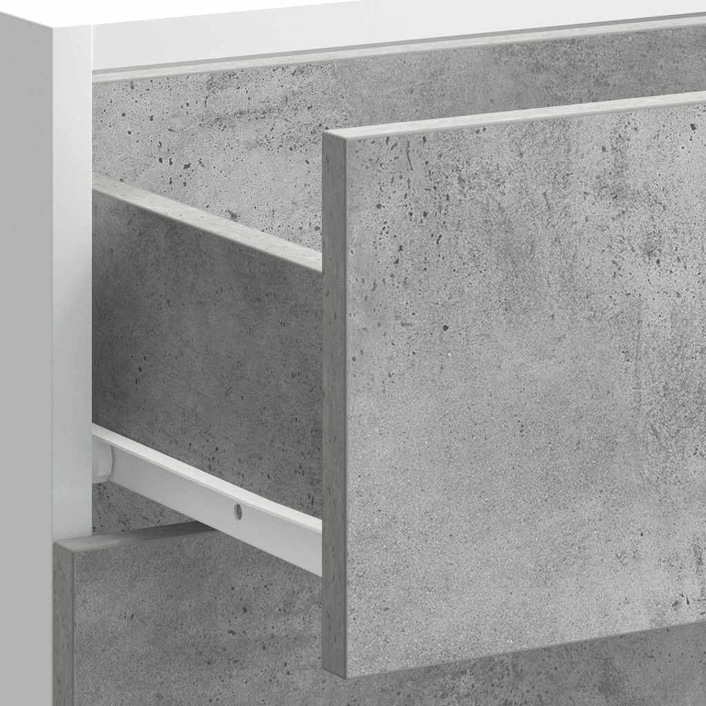 Armoire de cuisine gris béton bois d'ingénierie