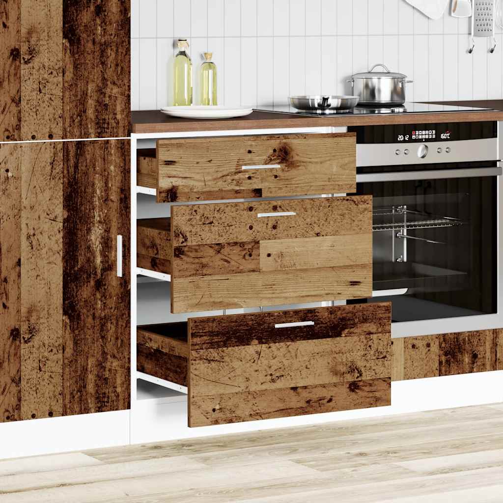 Armoire de cuisine vieux bois bois d'ingénierie