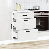 Armoire de cuisine Kalmar blanc brillant bois ingénierie