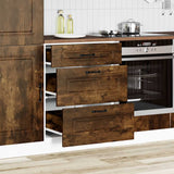 Armoire de cuisine Kalmar chêne fumé bois d'ingénierie