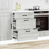 Armoire de cuisine Kalmar sonoma gris bois d'ingénierie