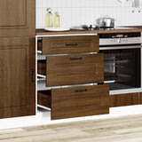 Armoire de cuisine Kalmar chêne marron bois d'ingénierie