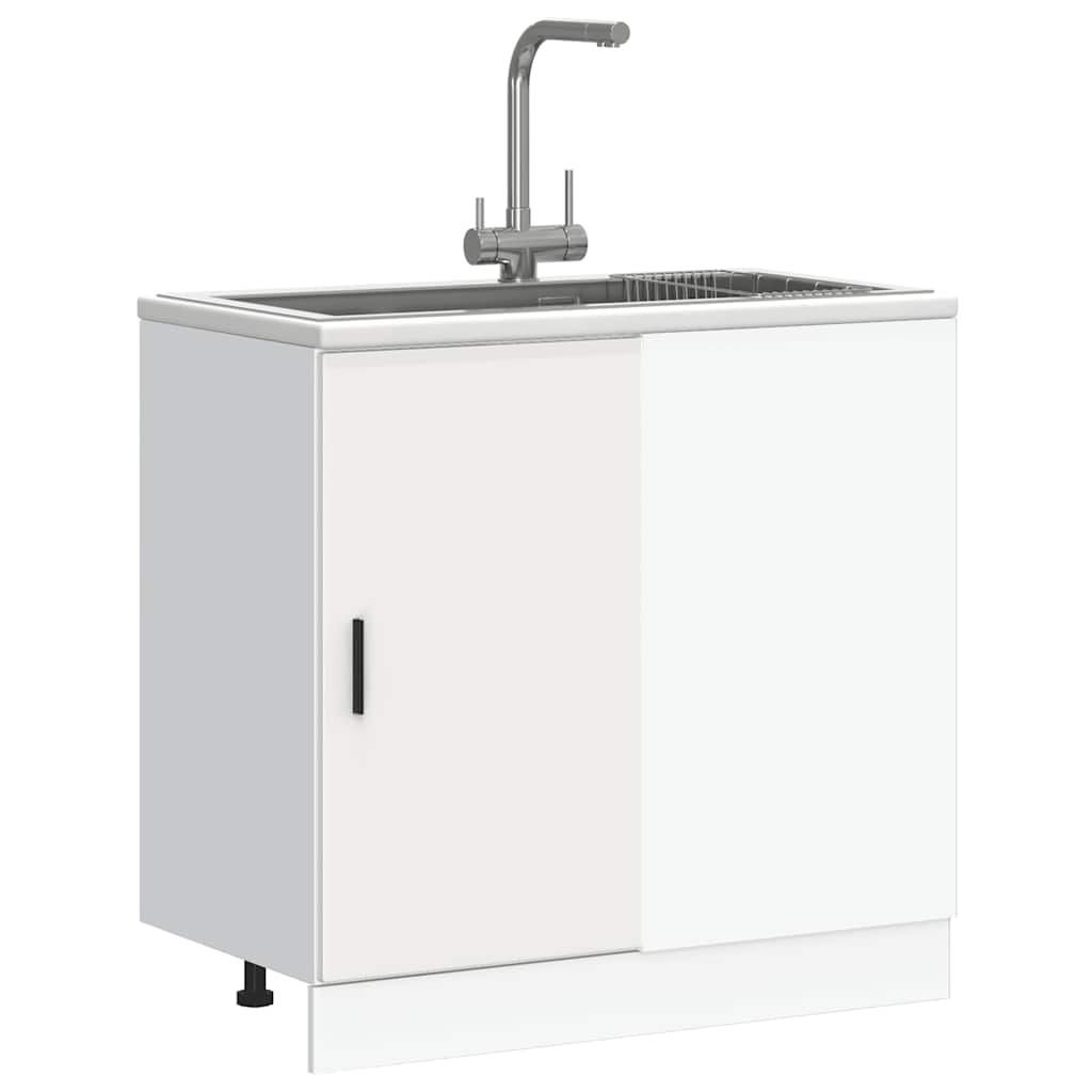 Meuble bas du lavabo blanc bois d'ingénierie