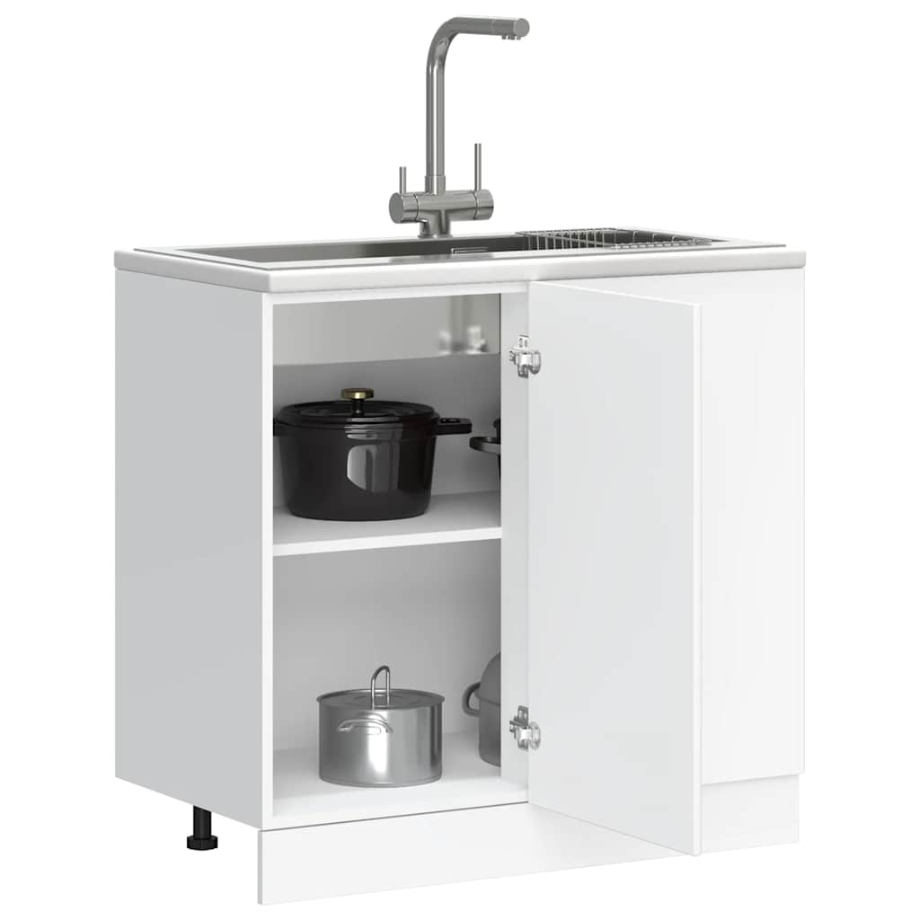 Meuble bas du lavabo blanc bois d'ingénierie