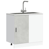 Meuble bas du lavabo gris béton bois d'ingénierie