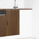 Meuble bas du lavabo chêne marron bois d'ingénierie