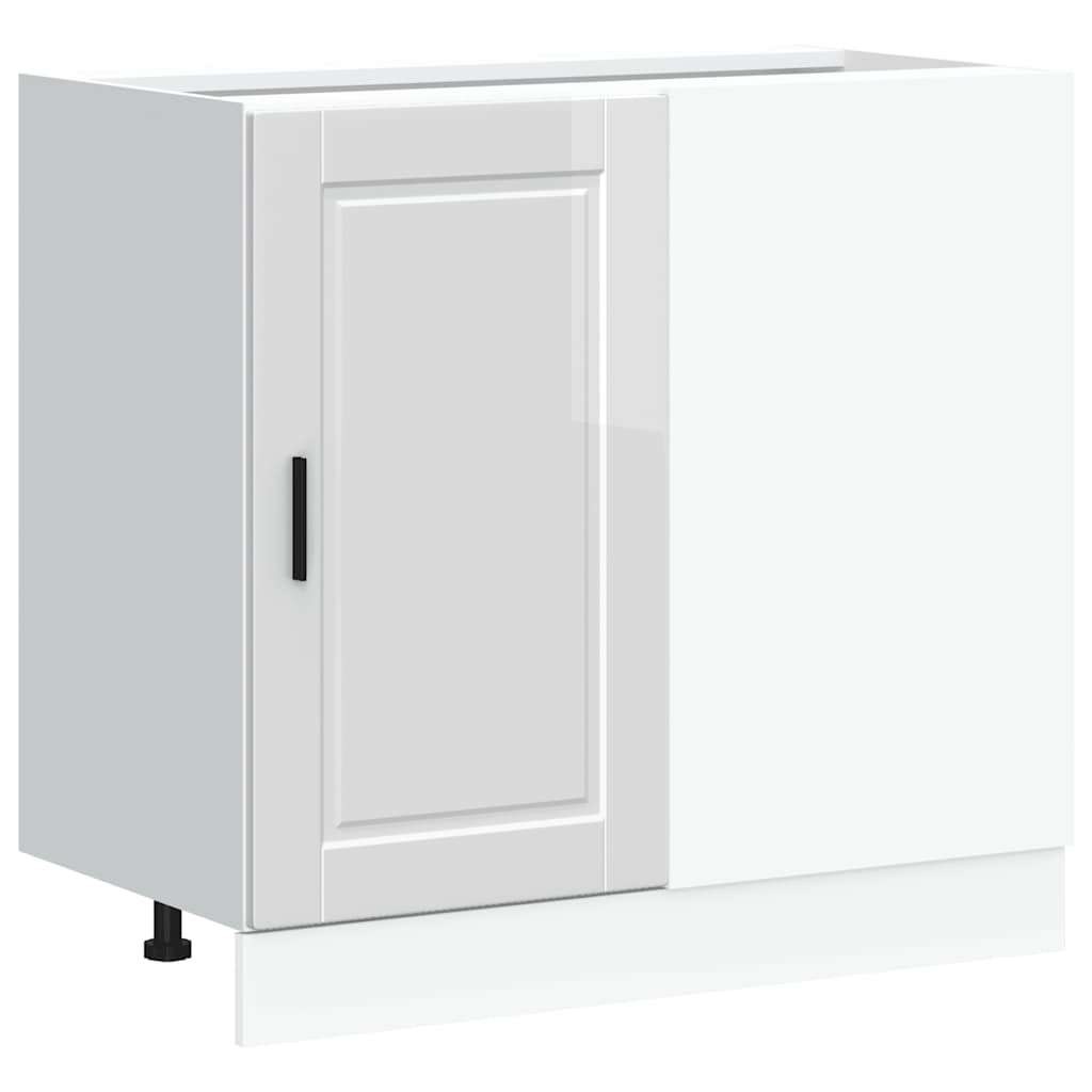 Armoire de cuisine Porto blanc brillant bois ingénierie