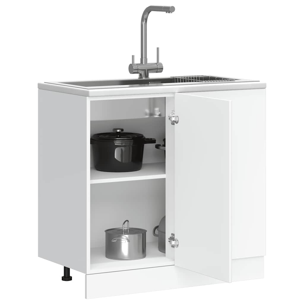 Meuble de base de lavabo Lucca blanc bois d'ingénierie