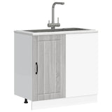 Meuble de base de lavabo Lucca sonoma gris bois d'ingénierie