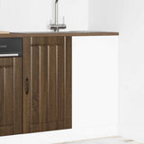 Meuble de base de lavabo Lucca chêne marron bois d'ingénierie