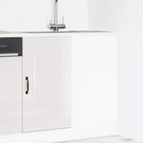 Armoire de cuisine Kalmar blanc brillant bois ingénierie