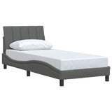 Bed frame without mattress dark gray 80x200 cm fabric