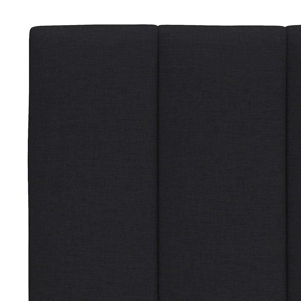 Cadre de lit sans matelas noir 80x200 cm tissu