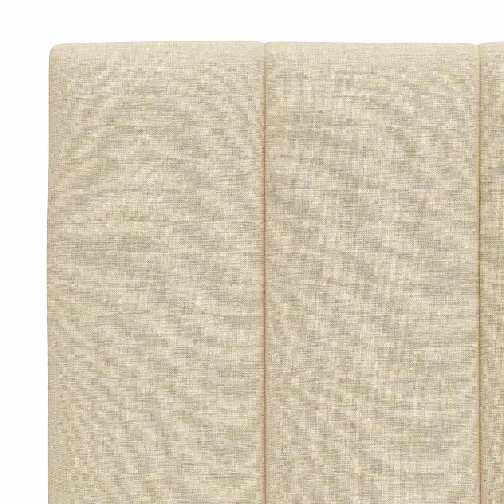 Cadre de lit sans matelas crème 80x200 cm tissu