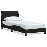 Bed frame without mattress black 90x190 cm fabric