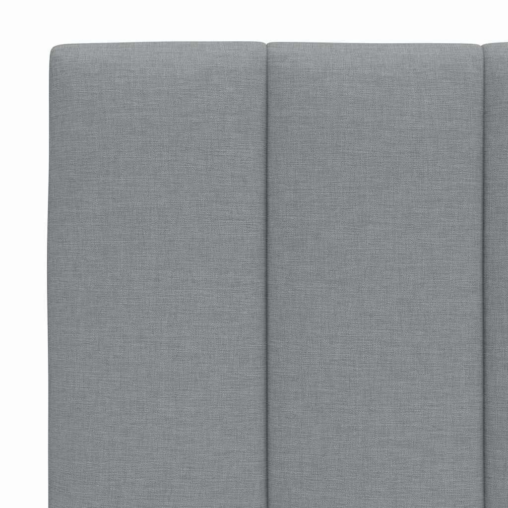 Cadre de lit sans matelas gris clair 90x200 cm tissu