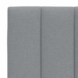 Cadre de lit sans matelas gris clair 90x200 cm tissu