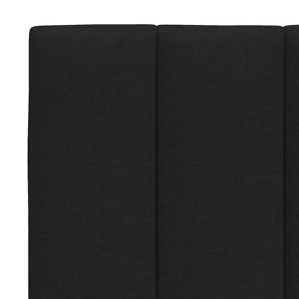 Cadre de lit sans matelas noir 90x200 cm tissu