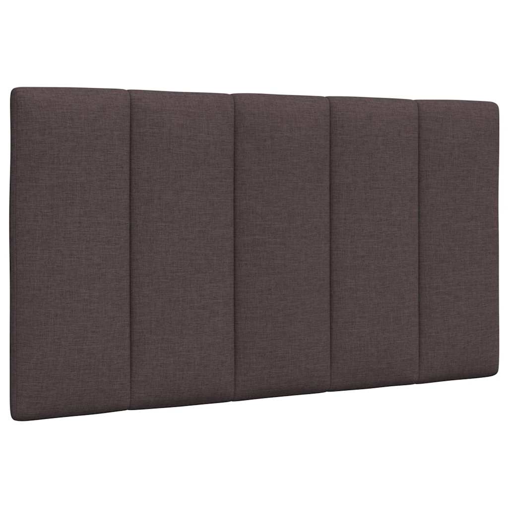 Cadre de lit sans matelas marron foncé 90x200 cm tissu