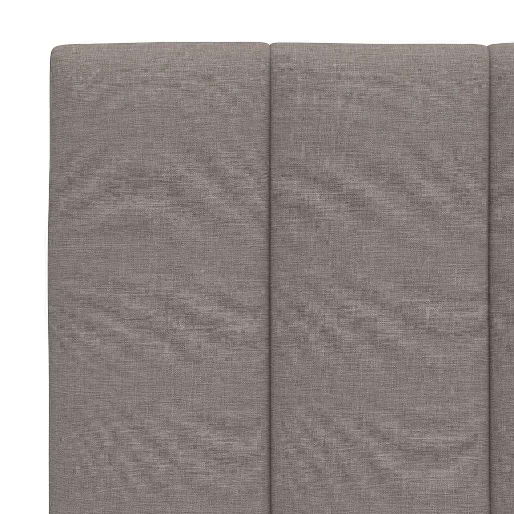 Cadre de lit sans matelas taupe 90x200 cm tissu