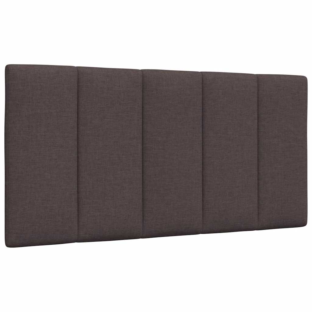 Cadre de lit sans matelas marron foncé 100x200 cm tissu