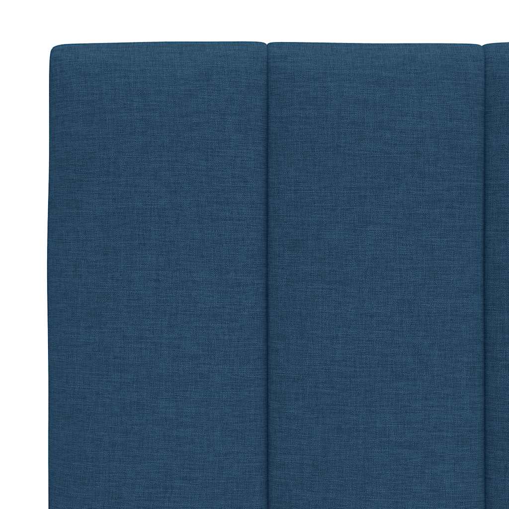 Cadre de lit sans matelas bleu 100x200 cm tissu