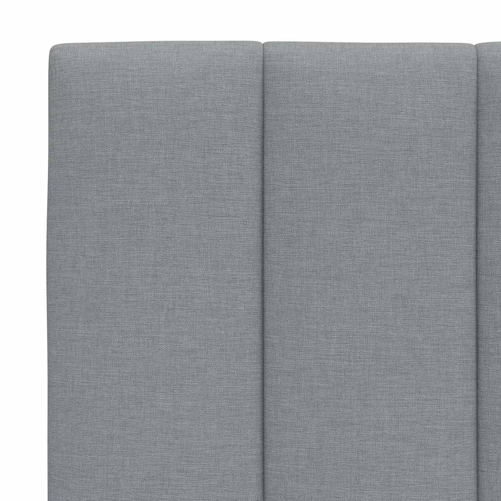 Cadre de lit sans matelas gris clair 120x200 cm tissu