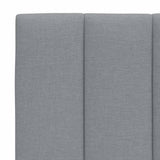 Cadre de lit sans matelas gris clair 120x200 cm tissu