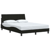 Cadre de lit sans matelas noir 120x200 cm tissu