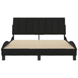 Cadre de lit sans matelas noir 120x200 cm tissu