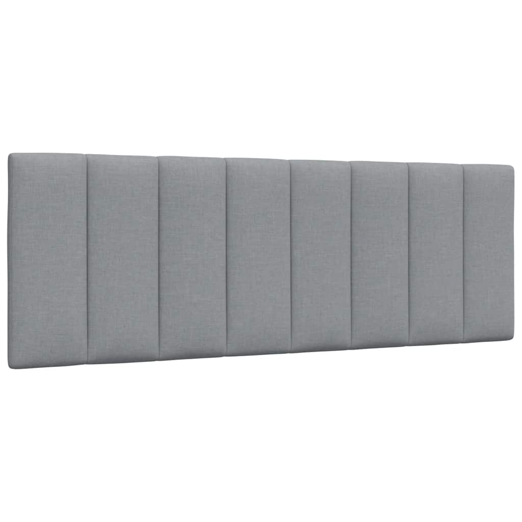 Cadre de lit sans matelas gris clair 140x190 cm tissu