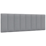 Cadre de lit sans matelas gris clair 140x190 cm tissu