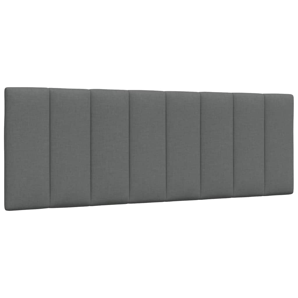 Cadre de lit sans matelas gris foncé 140x190 cm tissu