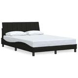 Cadre de lit sans matelas noir 140x190 cm tissu